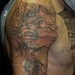 Tattoos - Foo Dog Chest and Arm Cover Up In Progress - 52374